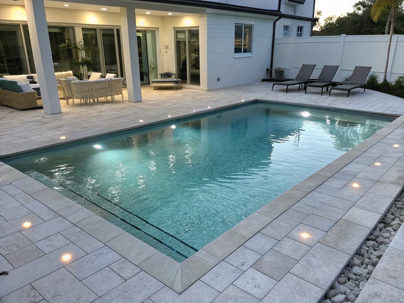 Contemporary Pool Lighting Design