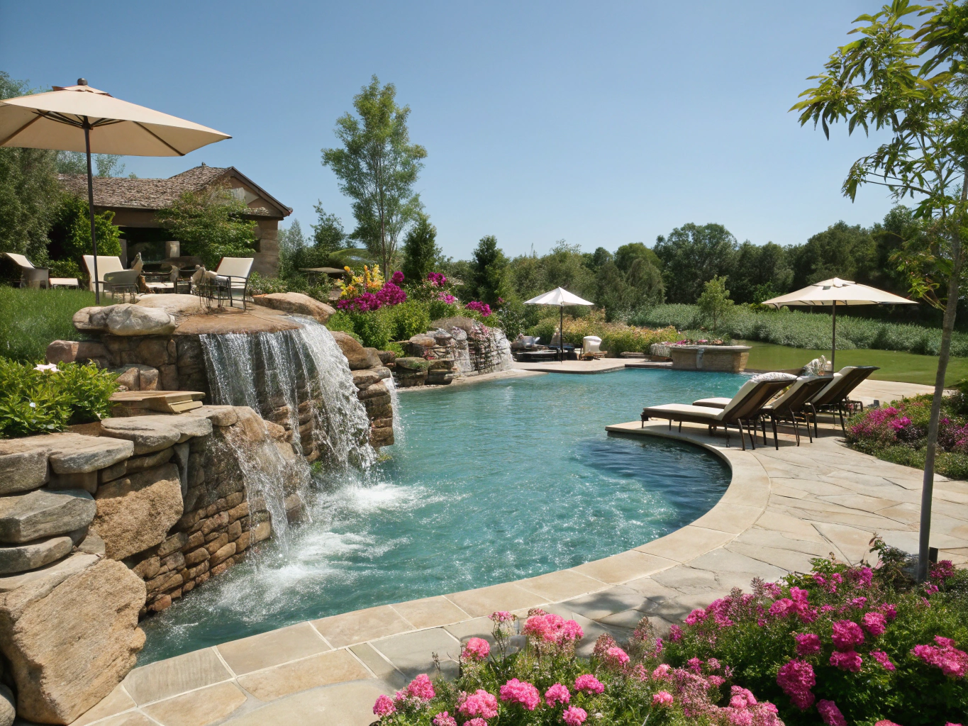 Custom Waterfall Feature Design