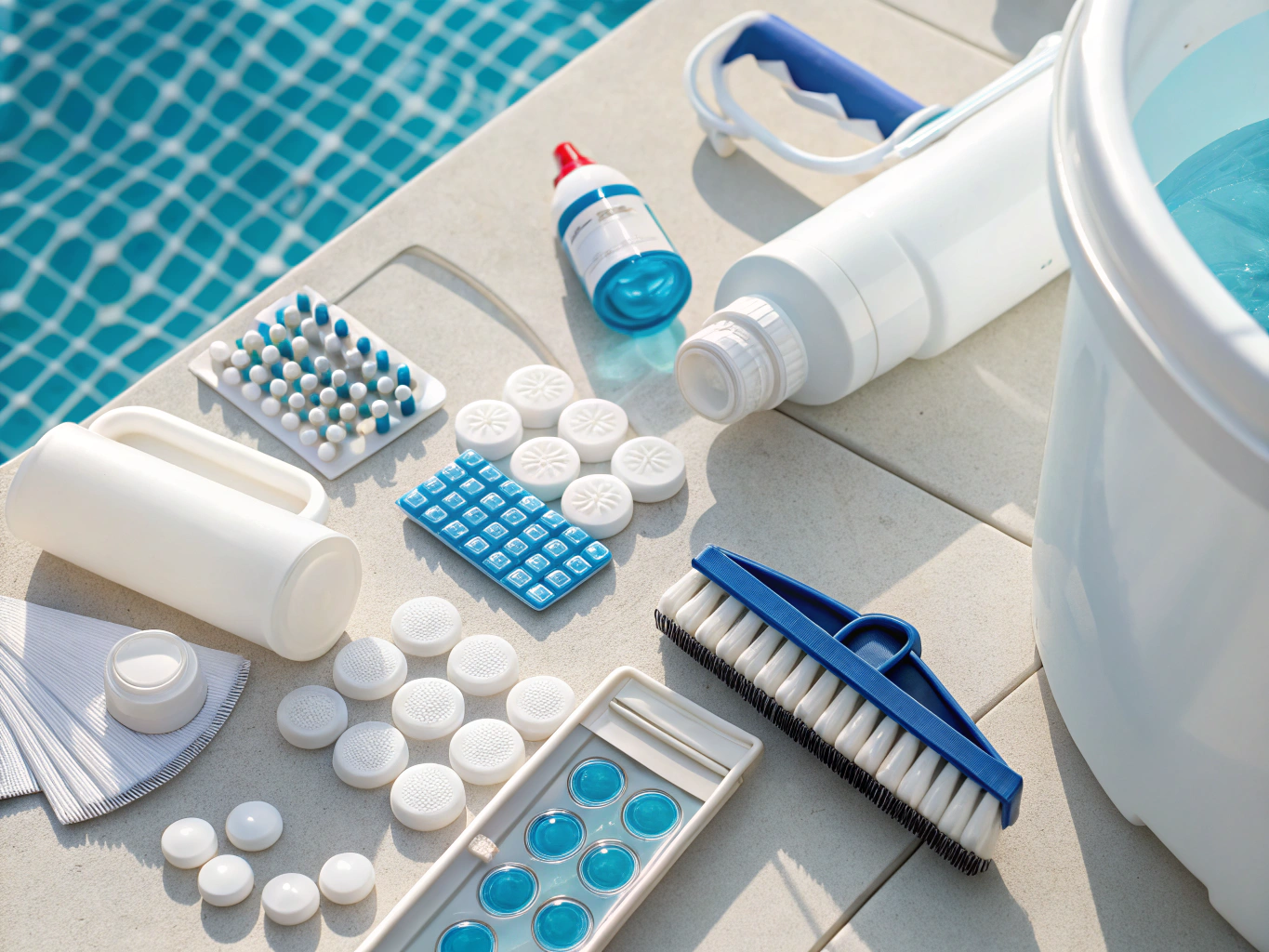 Professional pool cleaning tools and equipment